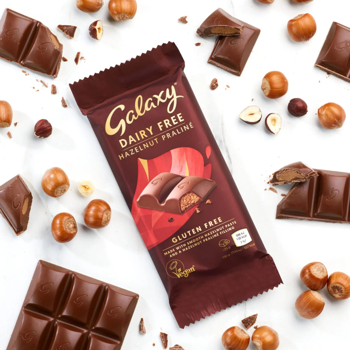 Galaxy Vegan Hazelnut praline 100g