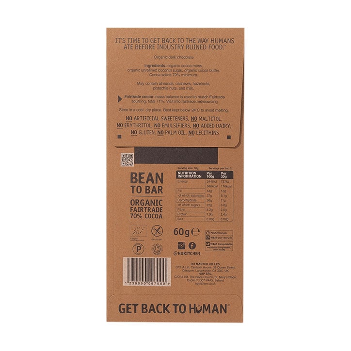 Hu Simple Dark Chocolate Bar 60g