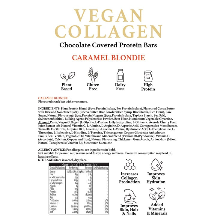 Jade & Joy Vegan Collagen Protein Bar, Caramel Blondie 50g