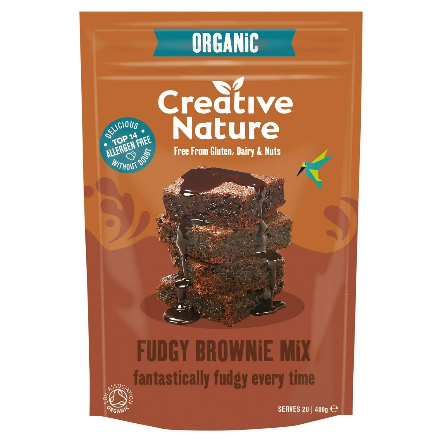 Creative Nature Chia & Cacao Chocolate Chip Brownie Mix 400g