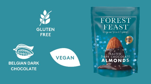 Forest Feast Salted Dark Chocolate Almonds 120g