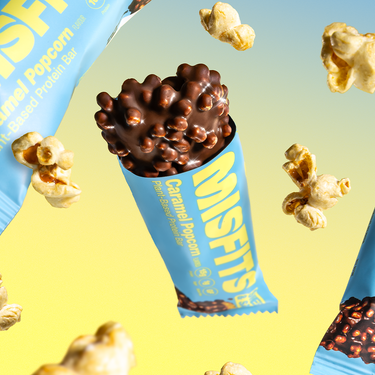 Misfits Caramel Popcorn Flavour Plant Based Protein Bar 50g