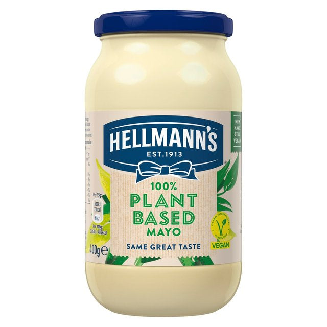 Hellmann's Plant Based Mayonnaise 400g Glass Jar,