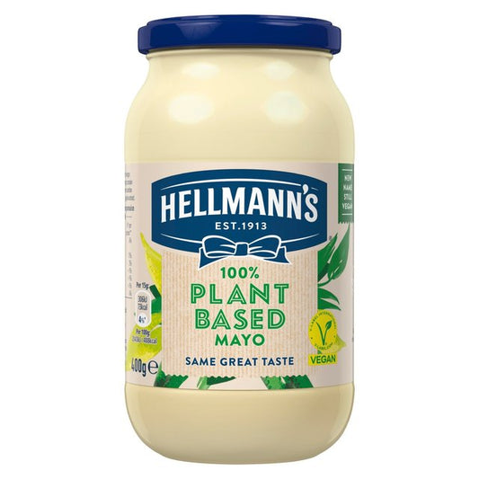Hellmann's Plant Based Mayonnaise 400g Glass Jar,