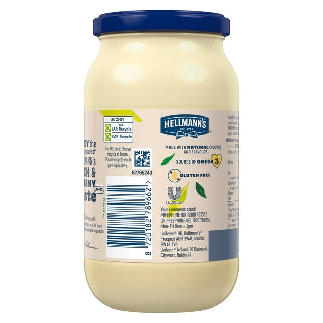 Hellmann's Plant Based Mayonnaise 400g Glass Jar,