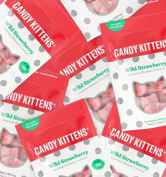 Candy Kittens Wild Strawberry Gourmet Sweets 140g