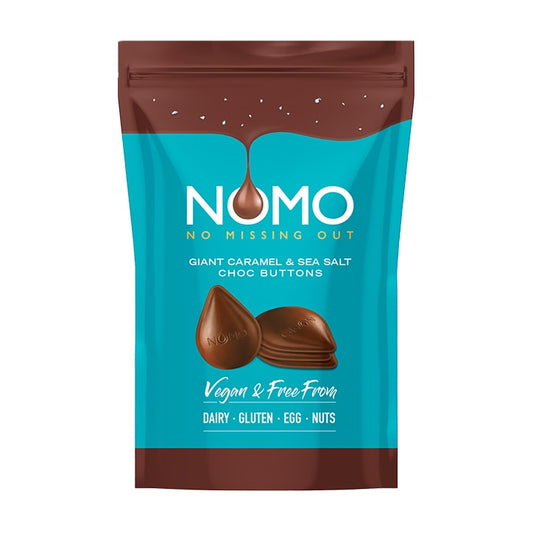 Nomo Caramel and Seasalt Chocolate Giant Buttons 110g