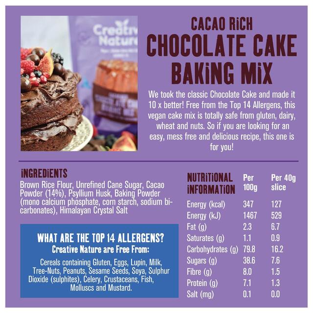 Creative Nature Chocolate Cake Baking Mix 300g