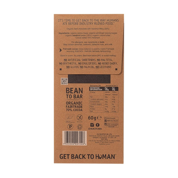 HU Hazelnut Butter Dark Chocolate Bar 60g