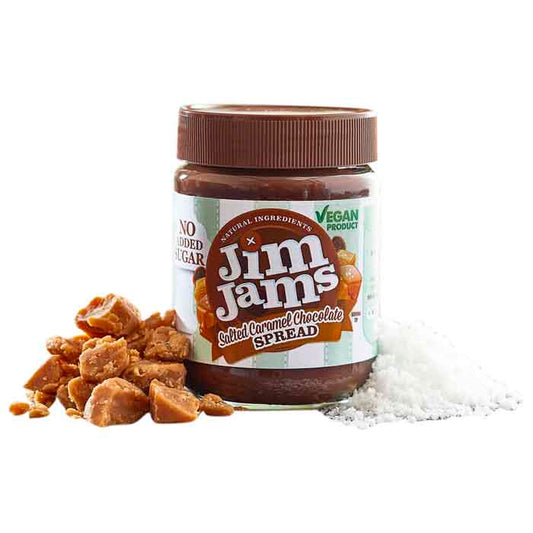 JimJams Vegan No Added Sugar Salted Caramel Chocolate Spread 330g