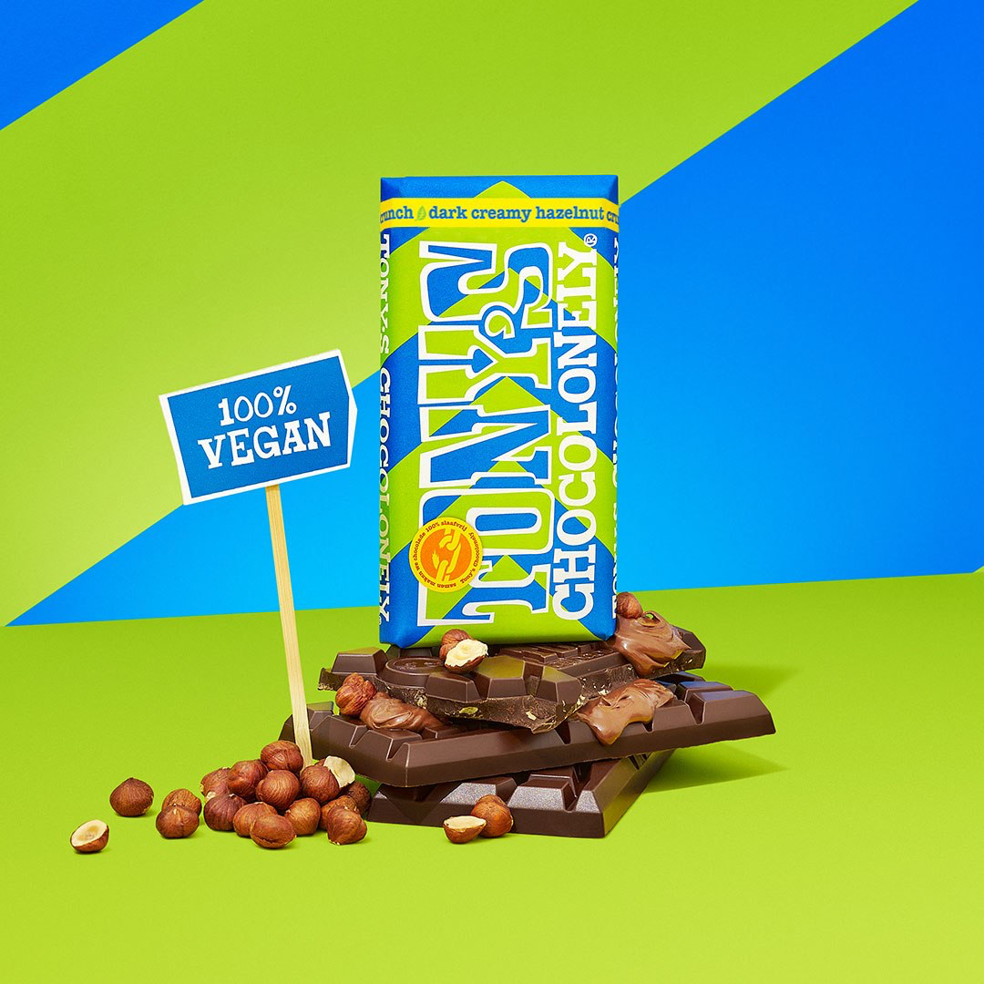 Tony’s vegan dark creamy hazelnut crunch 51% 180g