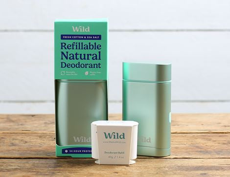 WILD Fresh Cotton & Sea Salt Deodorant Starter Pack