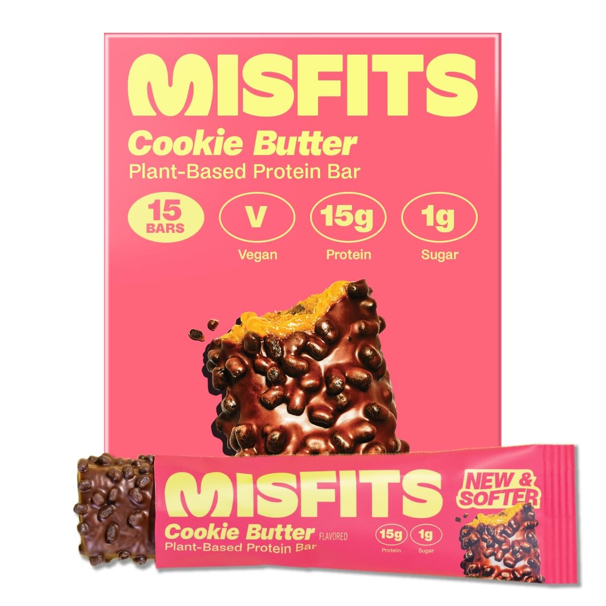 Misfits Cookie Butter Flavour Plant Based Protein Bar 50g