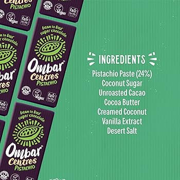 Ombar Centres Pistachio chocolate 70g