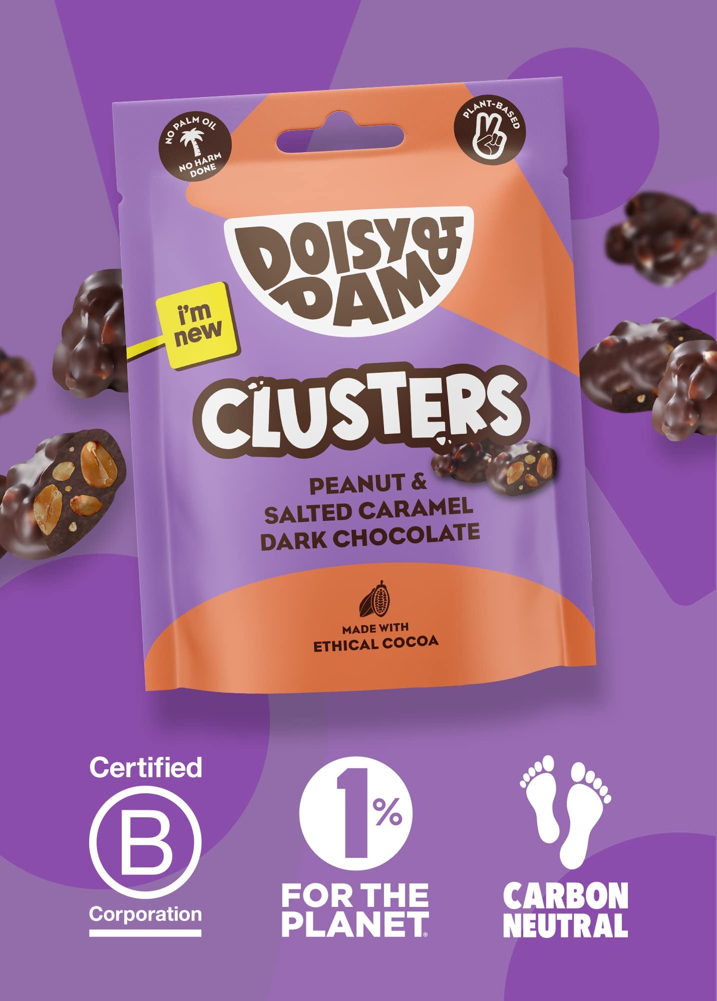 Doisy & Dam Peanut and Salted Caramel Clusters 80g