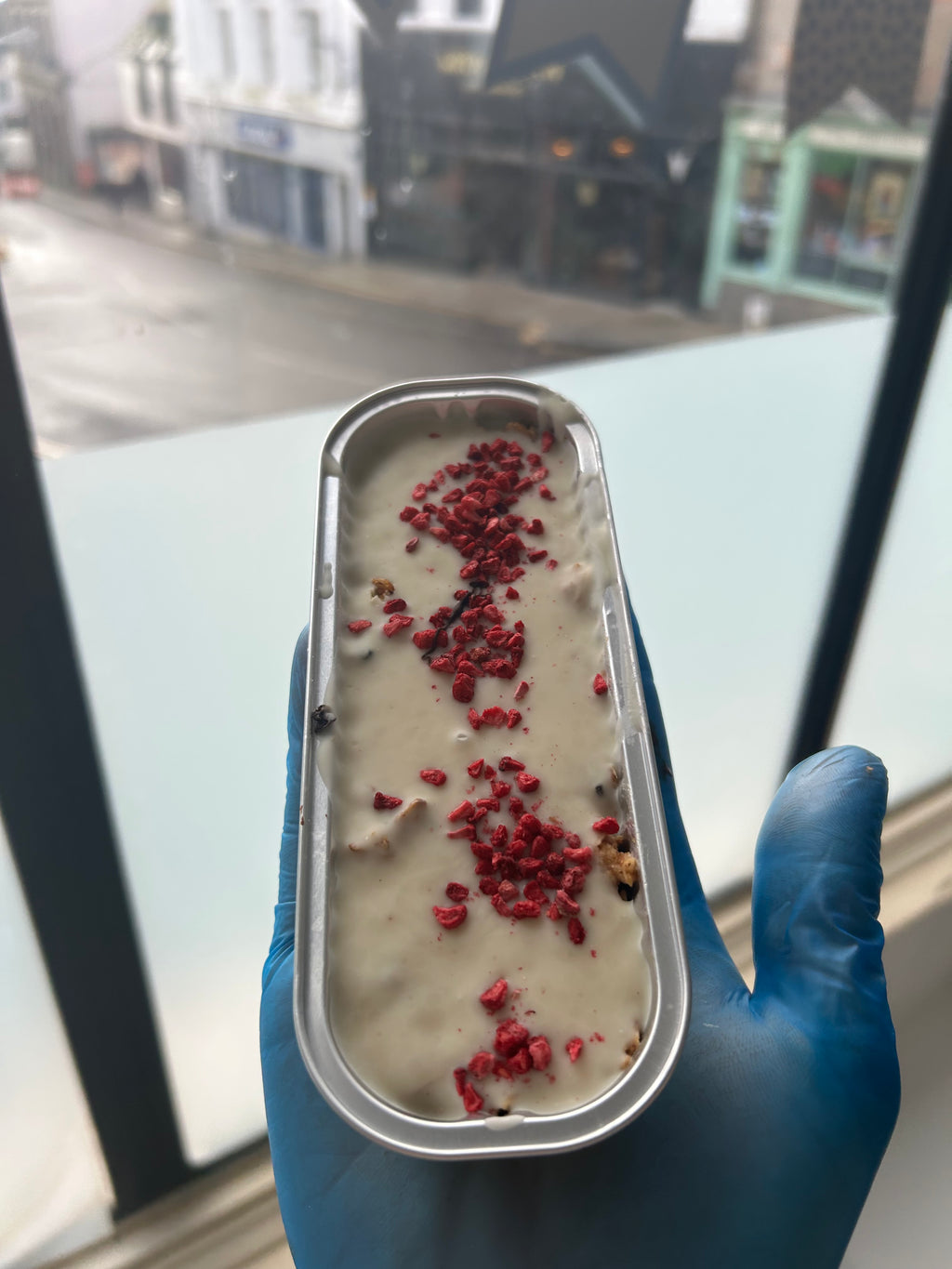 Raspberry & White Chocolate Flapjack is