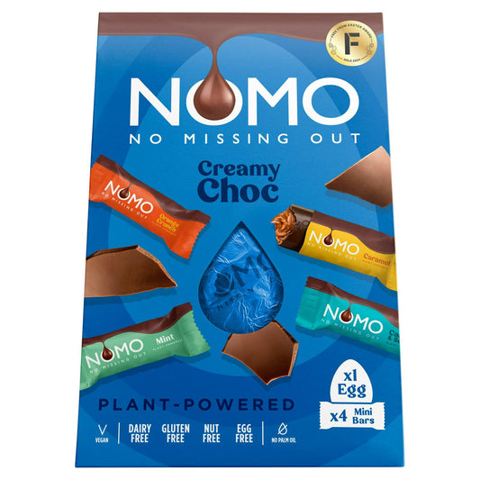 NOMO Creamy Choc Egg & Mini Bars 154g