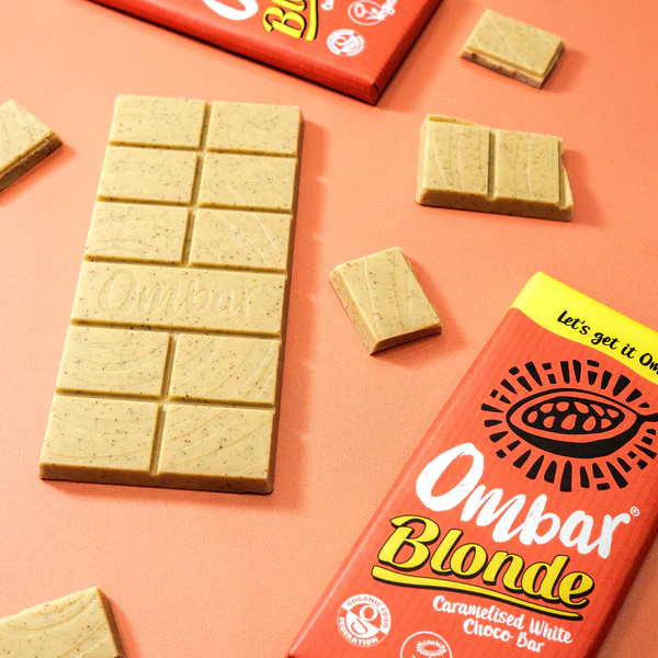 Ombar Blonde Caramelised white Choco Bar 70g