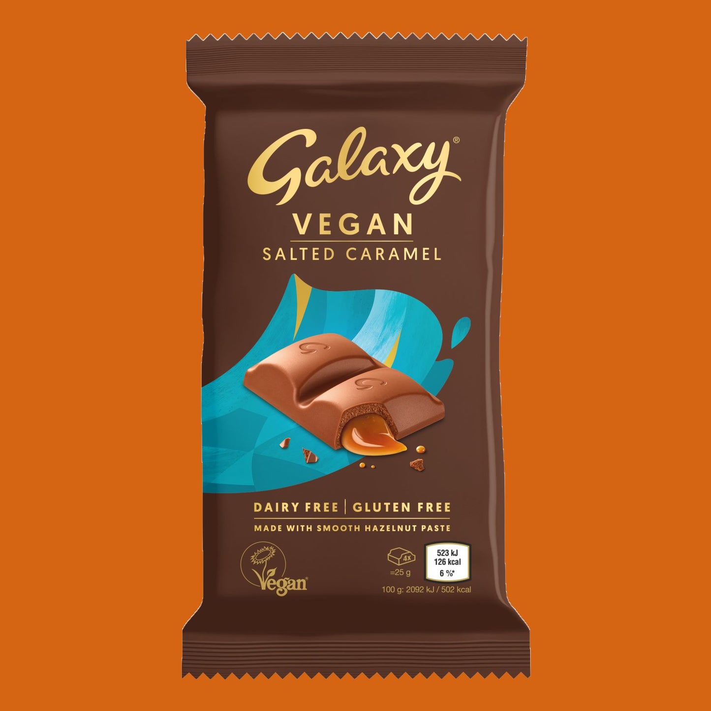 Galaxy Vegan Salted Caramel Chocolate Bar 100g