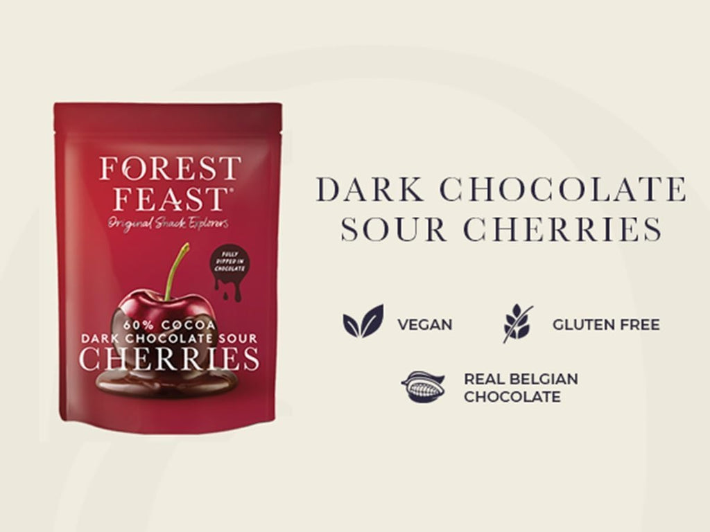 Forest Feast 60% Cocoa Dark Chocolate Sour Cherries 120g