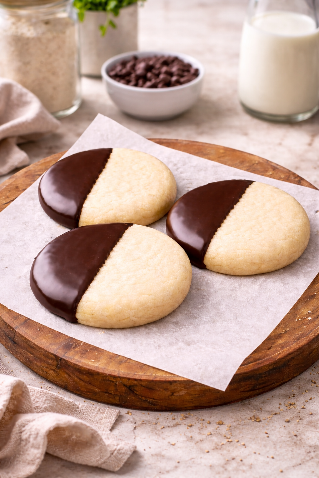 CHOCOLATE-DIPPED SHORTBREAD, x 3