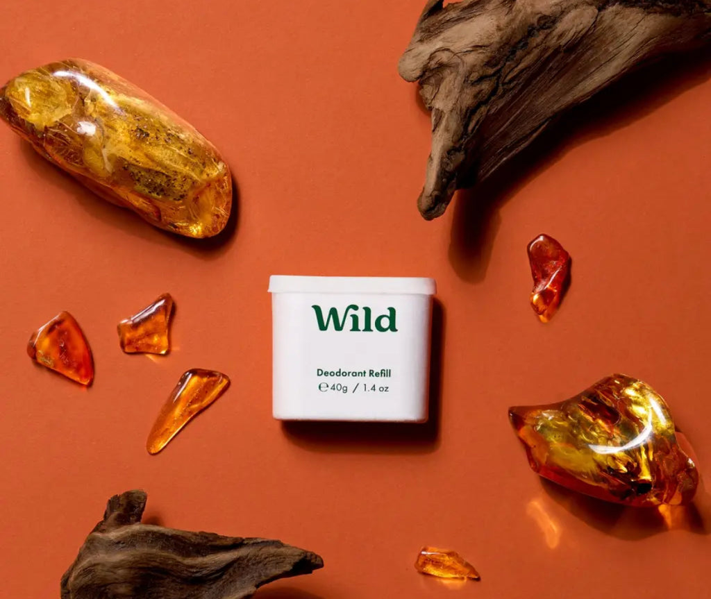 Wild Natural Deodorant Refill Amber & Oud 40g