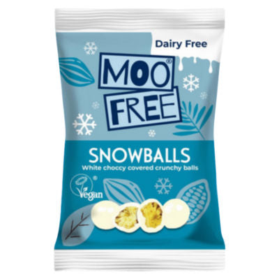 Moo Free White Choccy Snowballs 35g