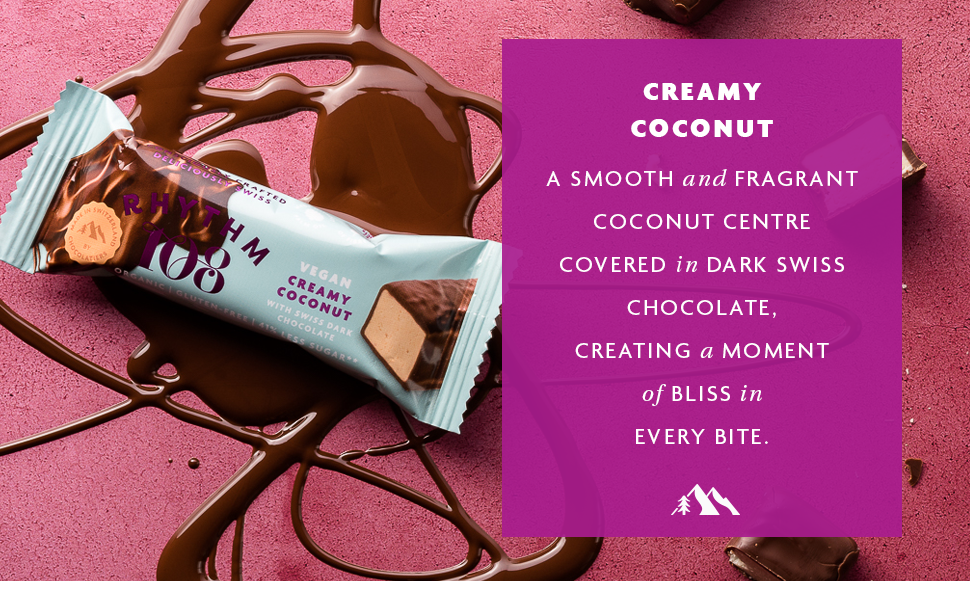 Rhythm 108 Creamy Coconut with Swiss Dark Chocolate 33g