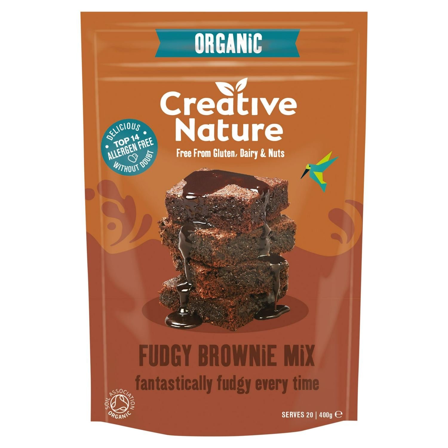Creative Nature Chia & Cacao Chocolate Chip Brownie Mix 400g