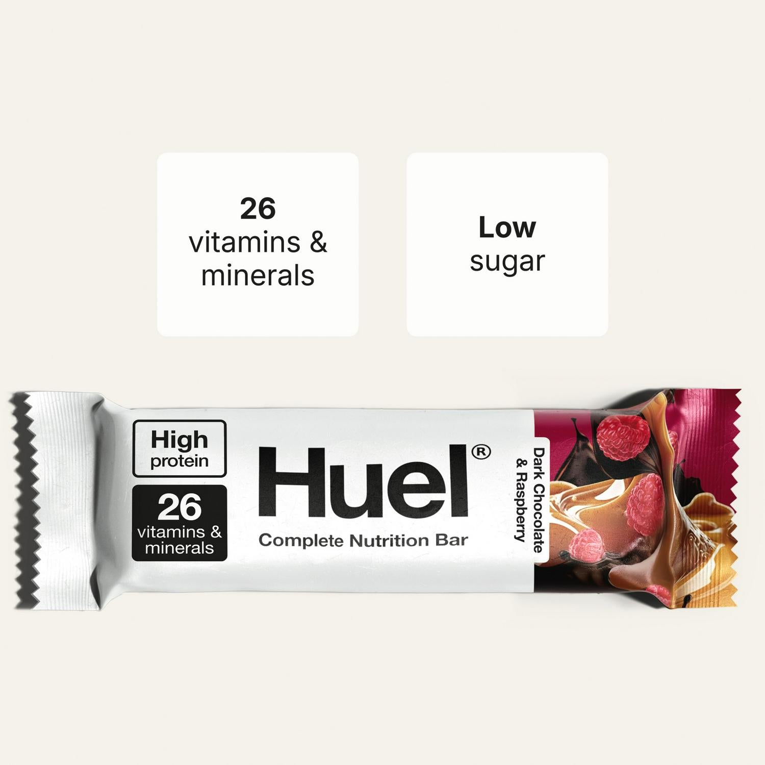 Huel Dark Chocolate & Raspberry Complete Nutrition Bar 55g