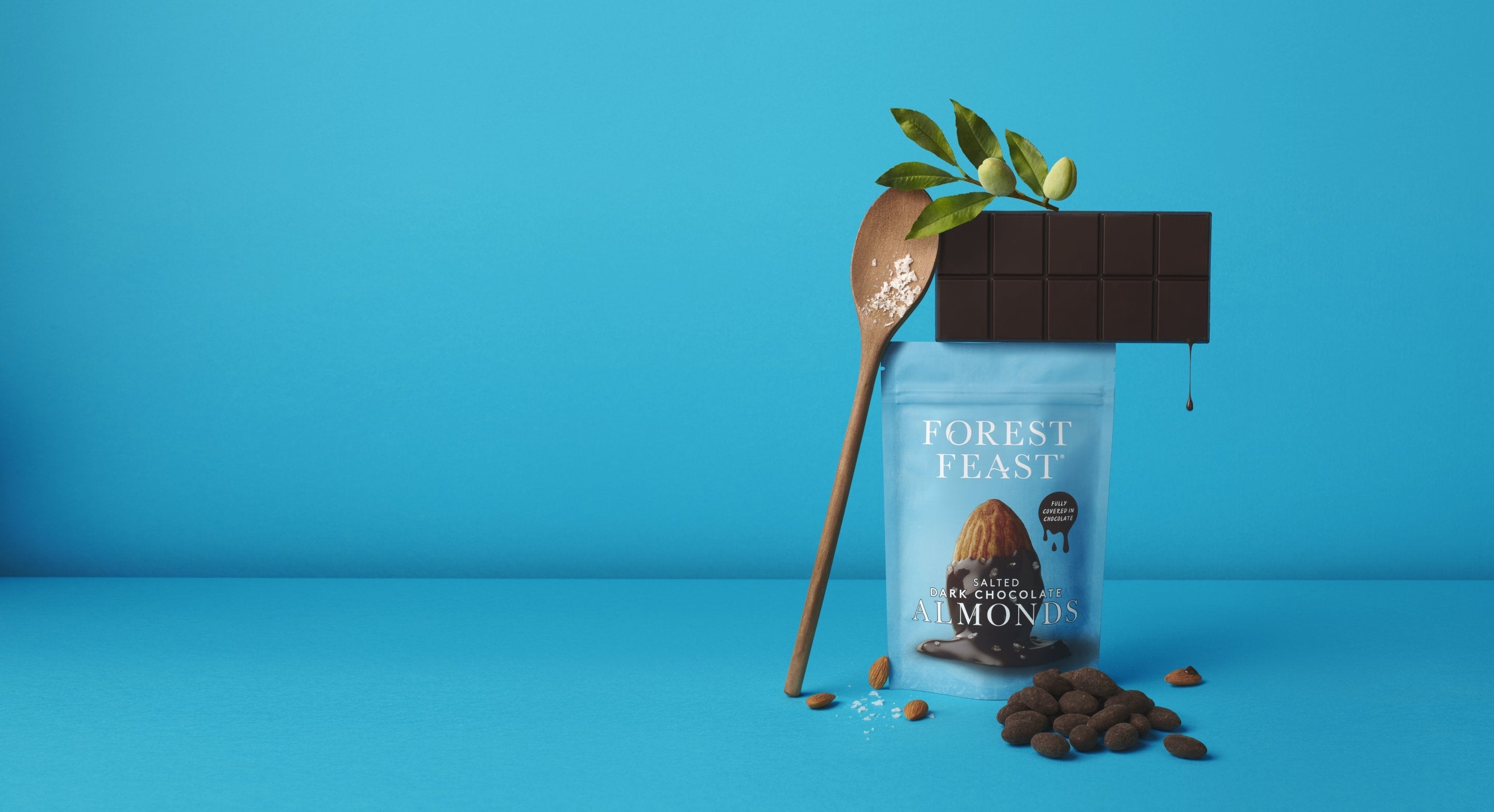 Forest Feast Salted Dark Chocolate Almonds 120g