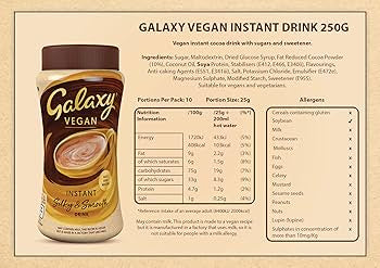 Galaxy Vegan Instant Silky & Smooth Hot Chocolate Drink 250g
