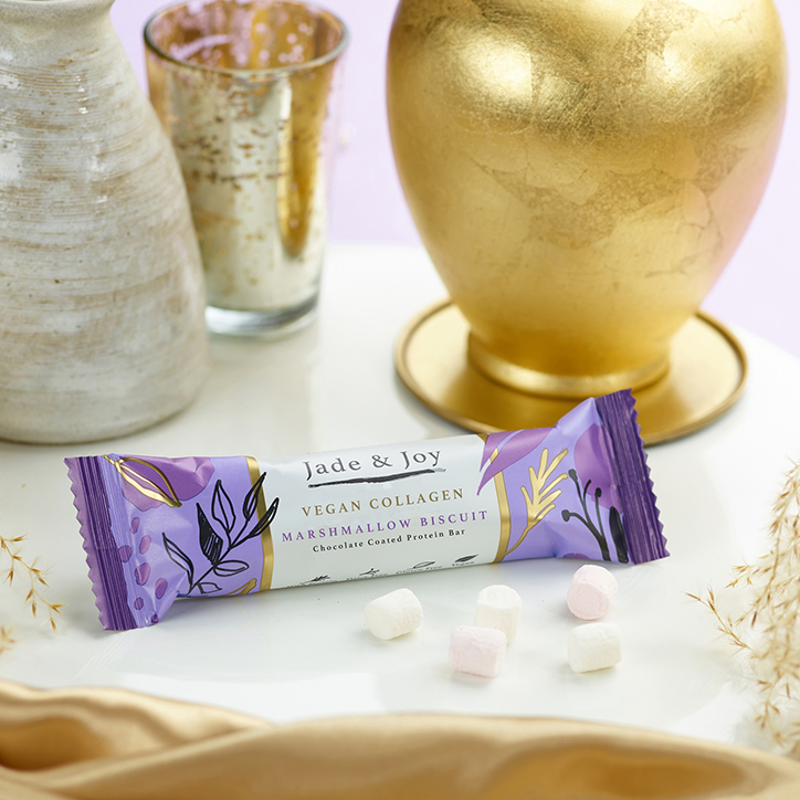 Jade & Joy Marshmallow Biscuit Vegan Collagen Protein Bar 50g