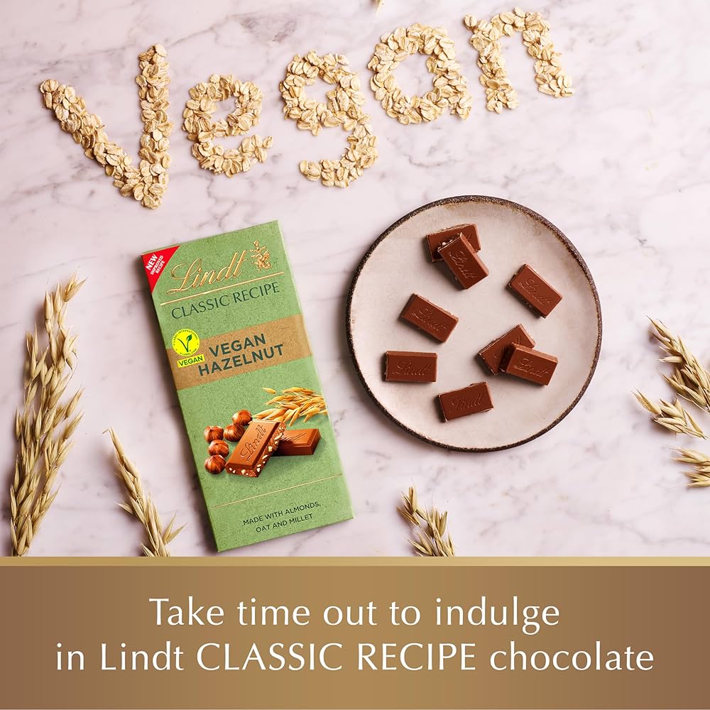 Lindt Classic Vegan Hazelnut Milk Chocolate Bar 100g