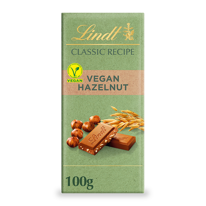 Lindt Classic Vegan Hazelnut Milk Chocolate Bar 100g