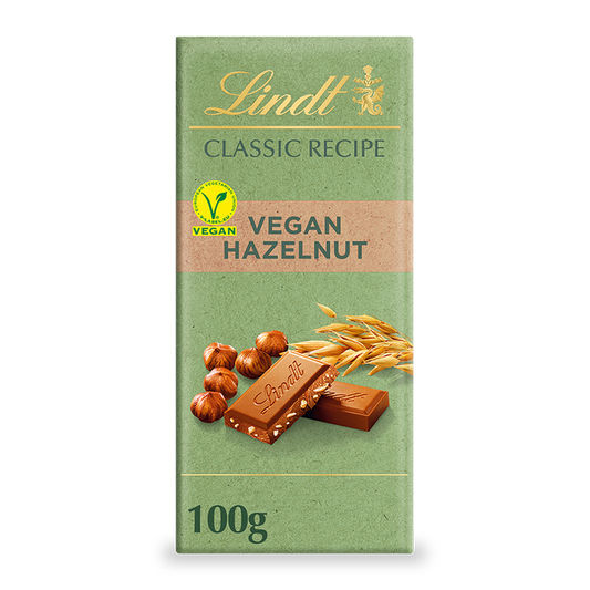 Lindt Classic Vegan Hazelnut Milk Chocolate Bar 100g