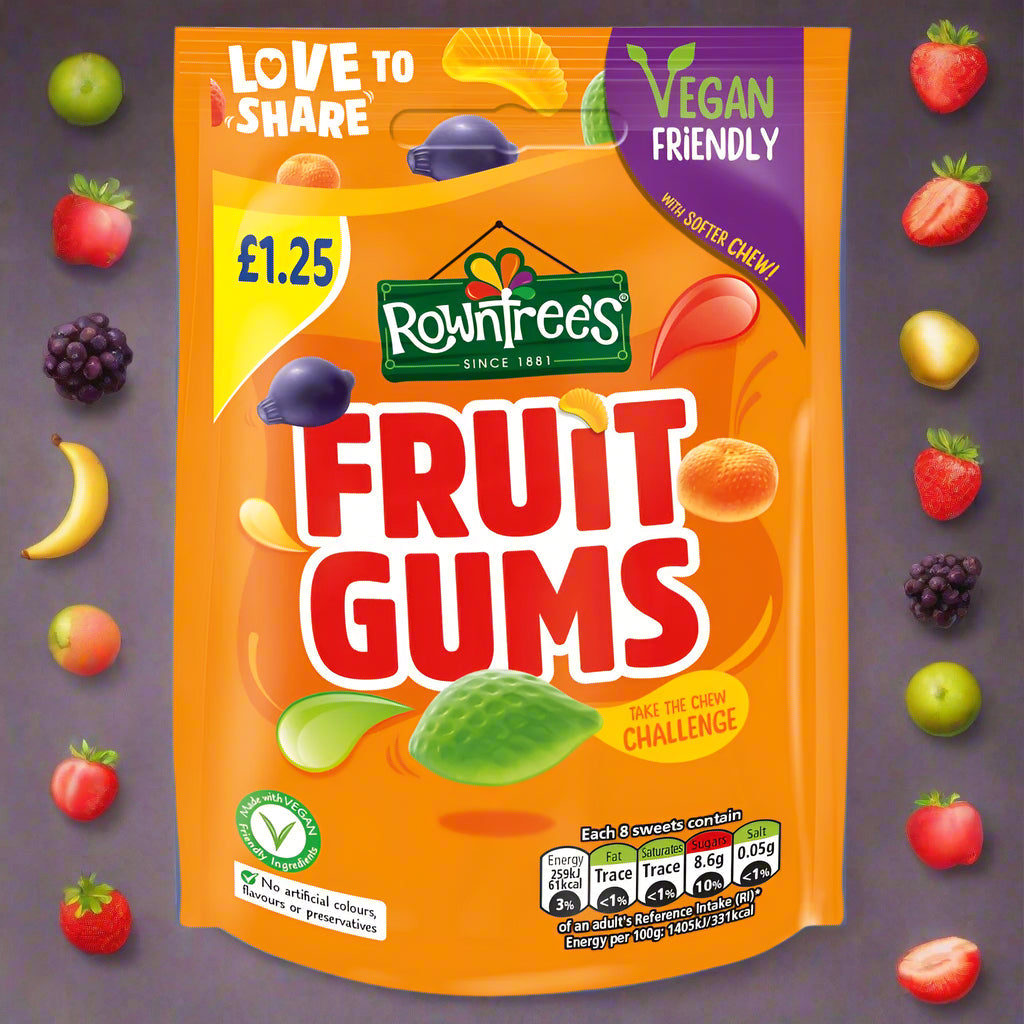 Rowntree's Fruit Gums Sweets Sharing Bag 150g