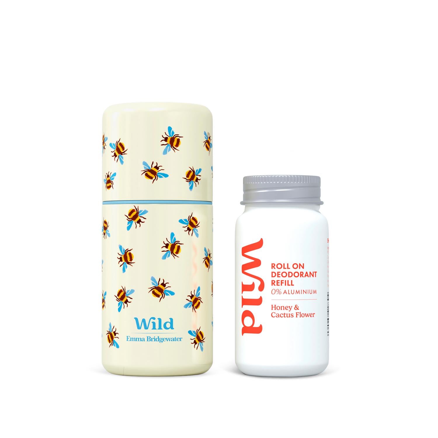 Wild Refillable Roll on Deodorant Honey & Cactus Flower 50ml
