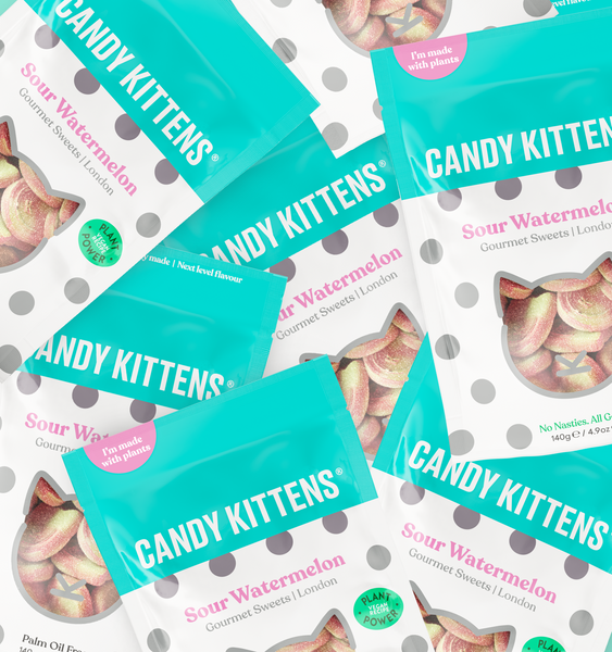 Candy Kittens Sour Watermelon Gourmet Sweets 140g