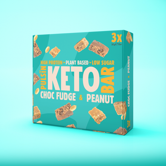 Pulsin Choc Fudge & Peanut Keto Bar 3 x 30g