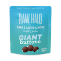Raw Halo Organic Vegan Giant Chocolate Buttons Dark & Salted Almond 90g