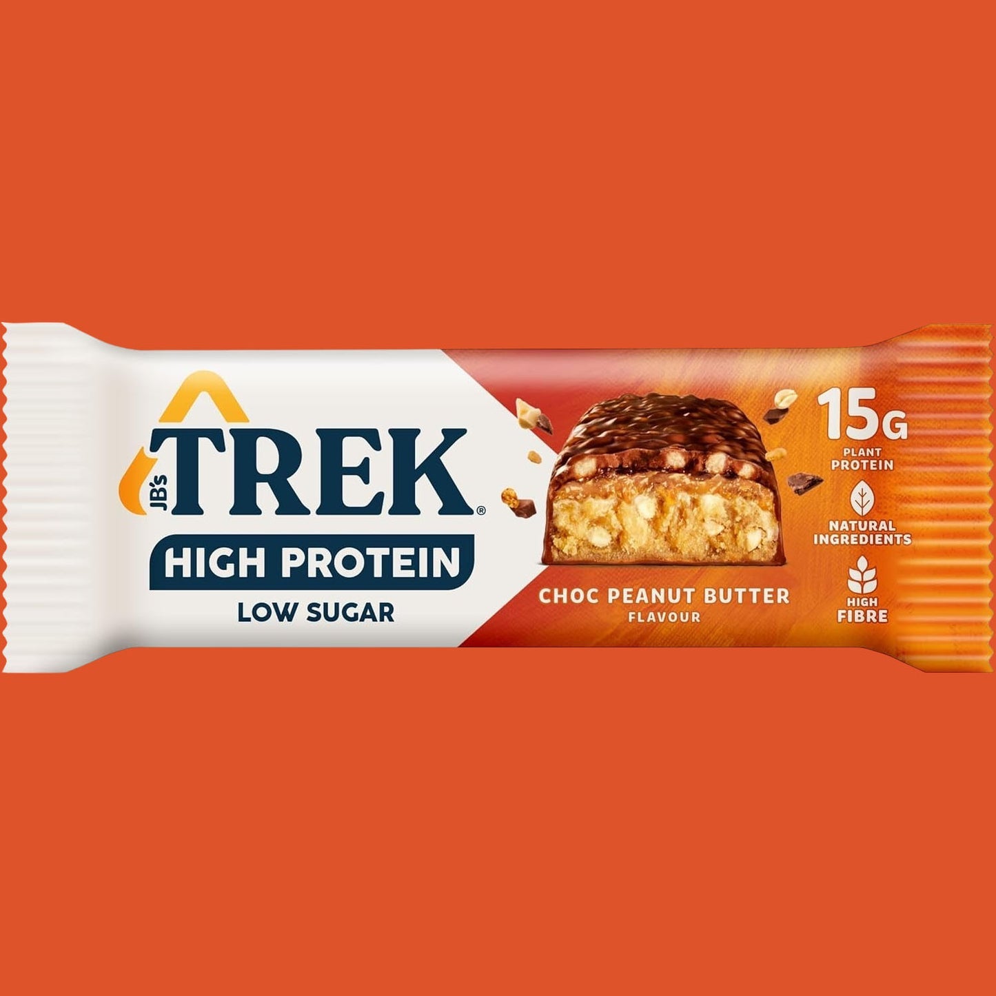 Trek High Protein Low Sugar Choc Peanut Butter Protein Bar 55g
