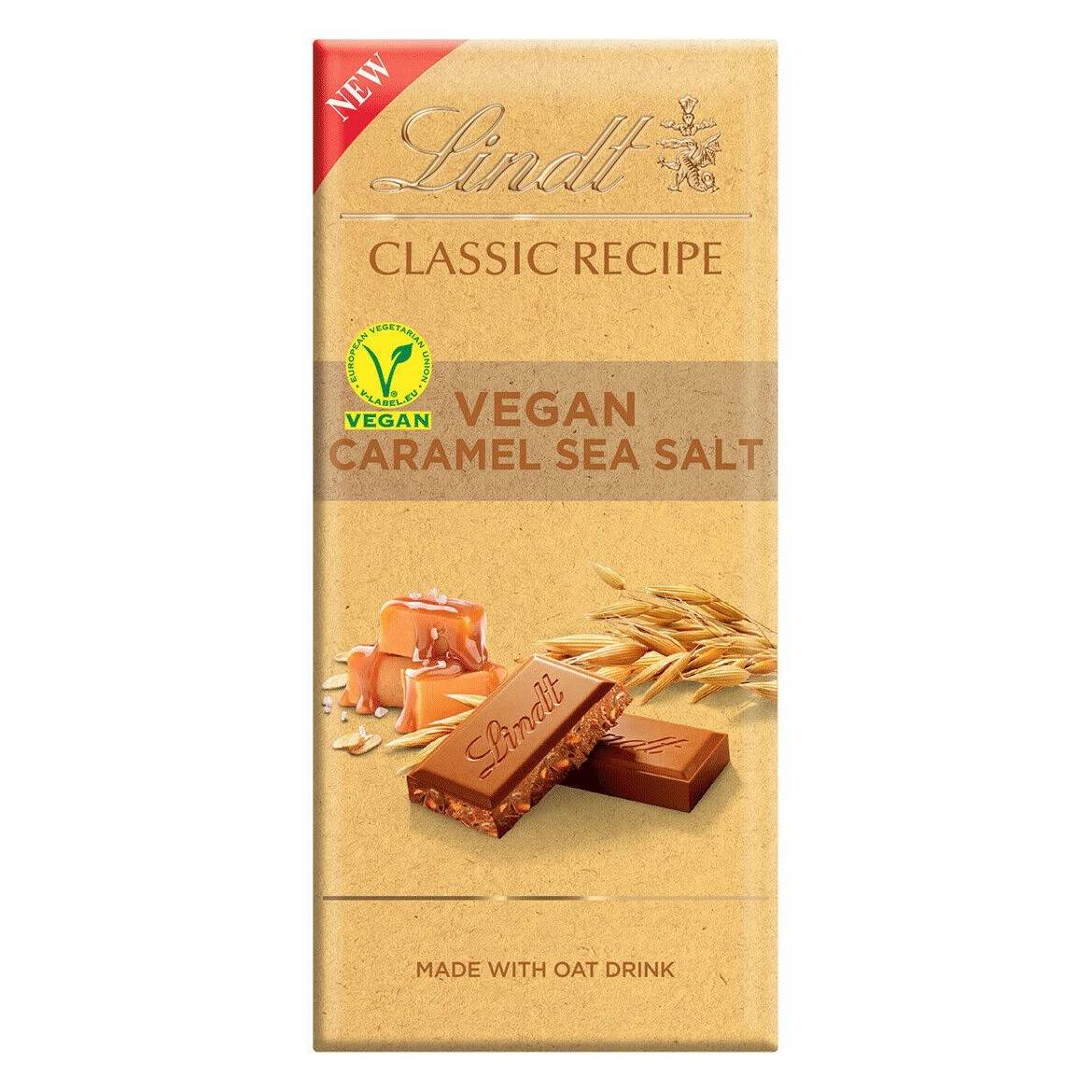 Lindt Classic Vegan Caramel Sea Salt Chocolate Bar 100g