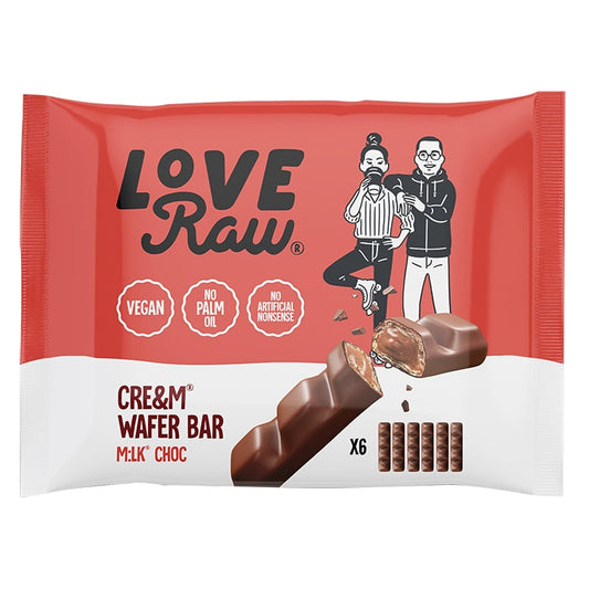 Love Raw M:Lk Chocolate Cream Wafer Bar 6X21.5G