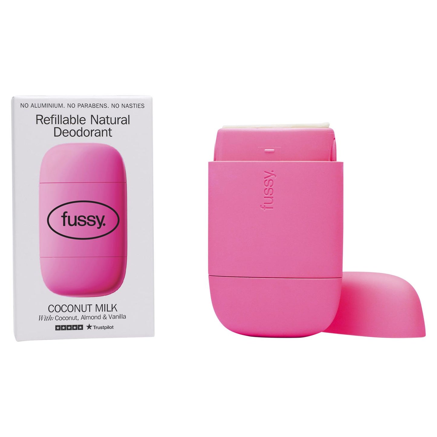 Fussy Refillable Natural Deodorant Coconut Milk 40g