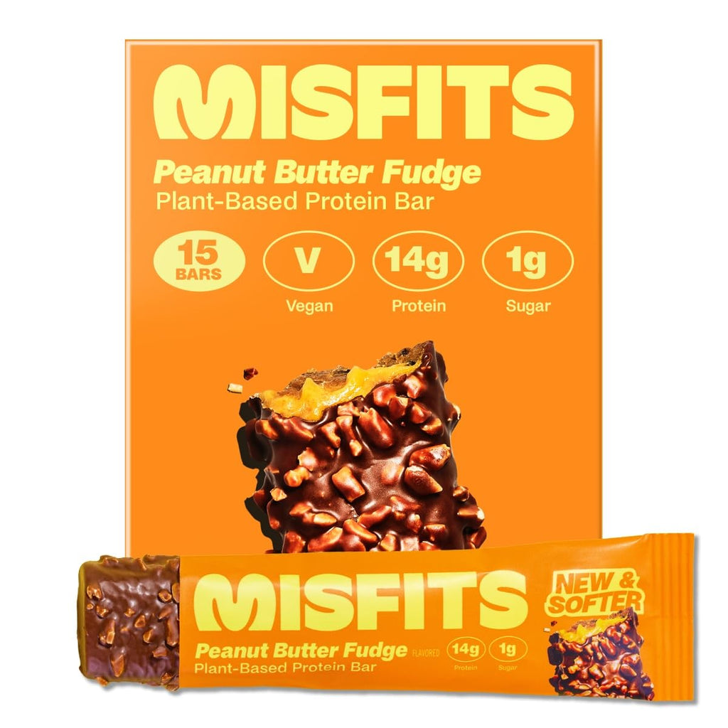 Misfits Peanut Butter Fudge Flavour Plant Based Protein Bar 50g