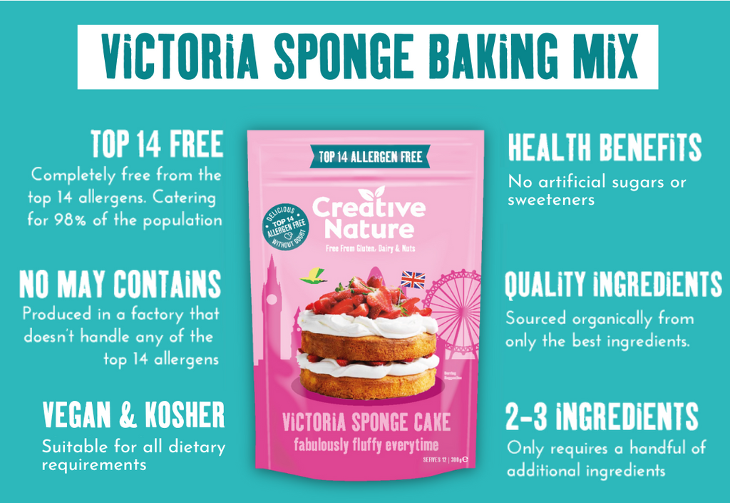 Creative Nature Organic Victoria Sponge Cake 300g