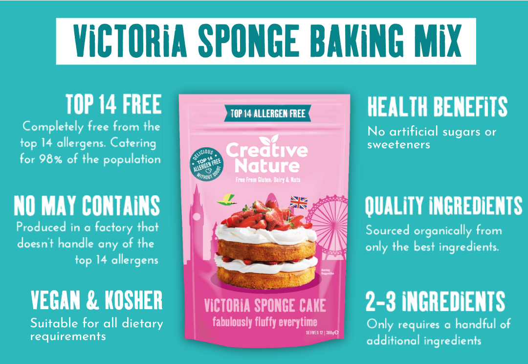 Creative Nature Organic Victoria Sponge Cake 300g