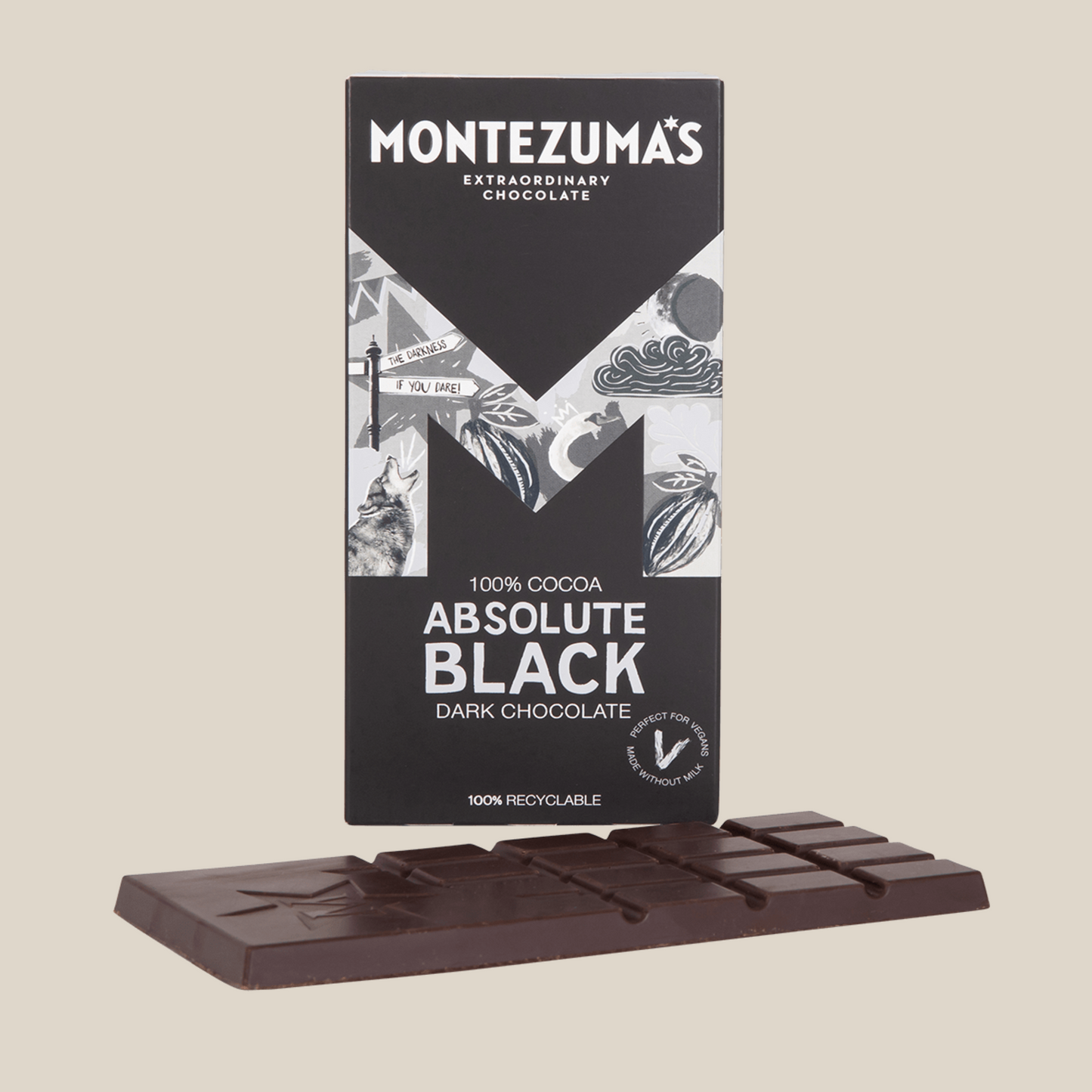 Montezuma's Dark Chocolate Absolute Black 100% Cocoa 90g