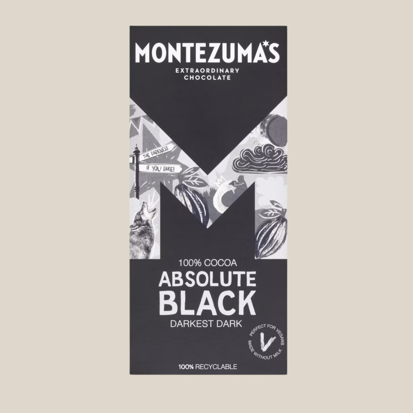 Montezuma's Dark Chocolate Absolute Black 100% Cocoa 90g